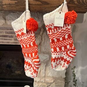 NWT Magnolia (Chip and Joanne Gaines) Hearth and Hand Set of 2 Holiday Stockings